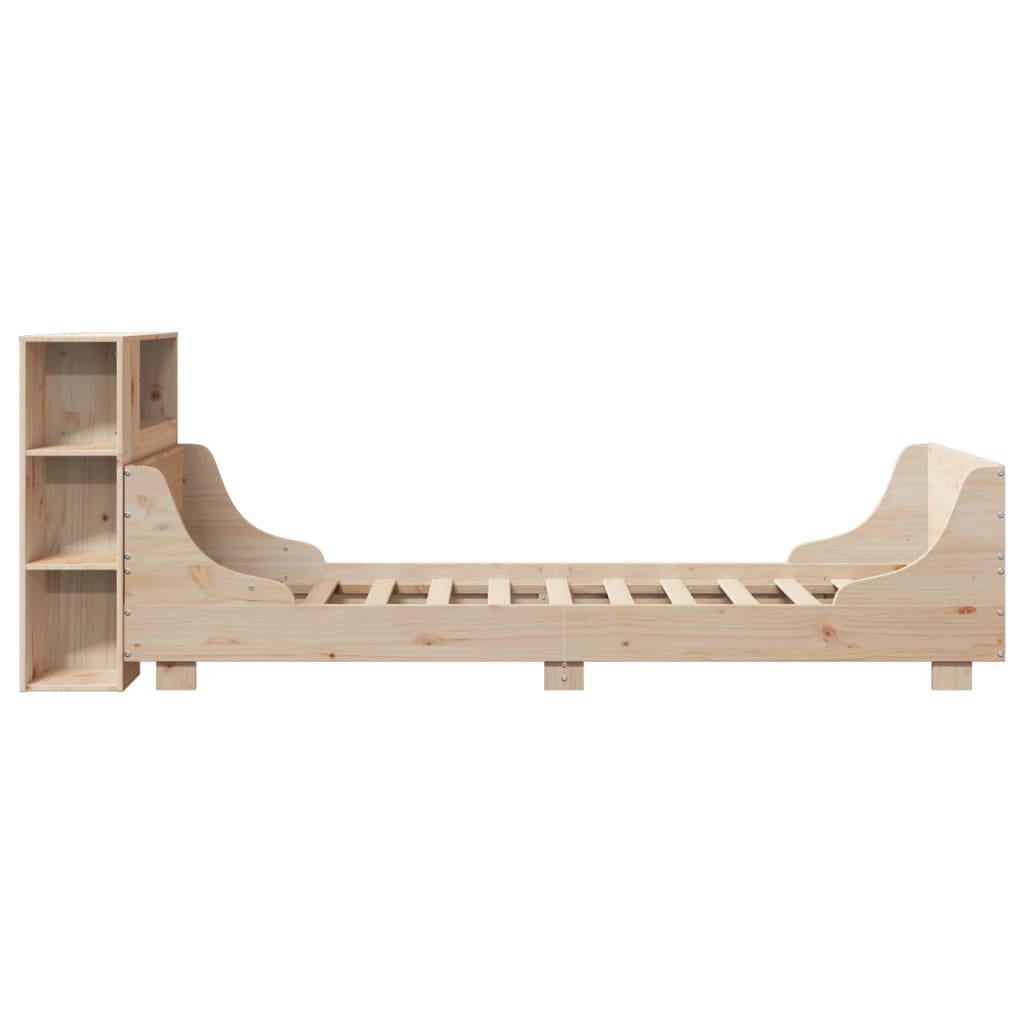 Solid Wood Bed without Mattress 75 x 190 cm Pine Wood