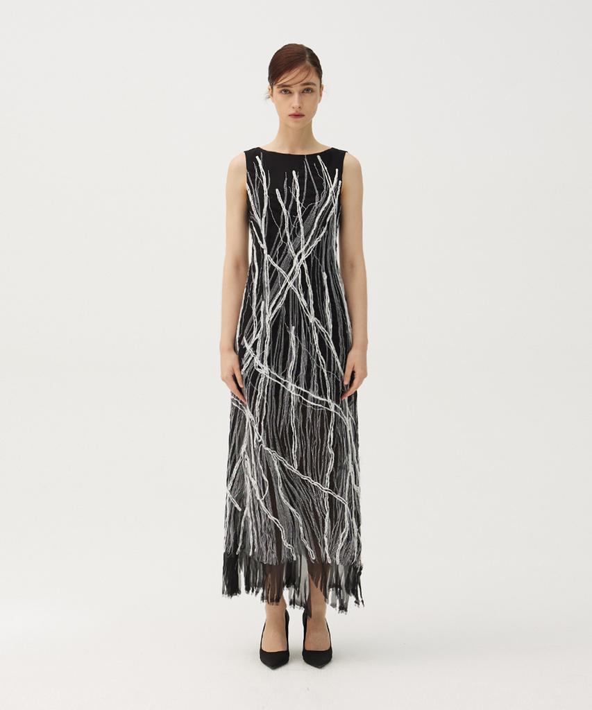 Meuameu Doodle Chiffon Dress