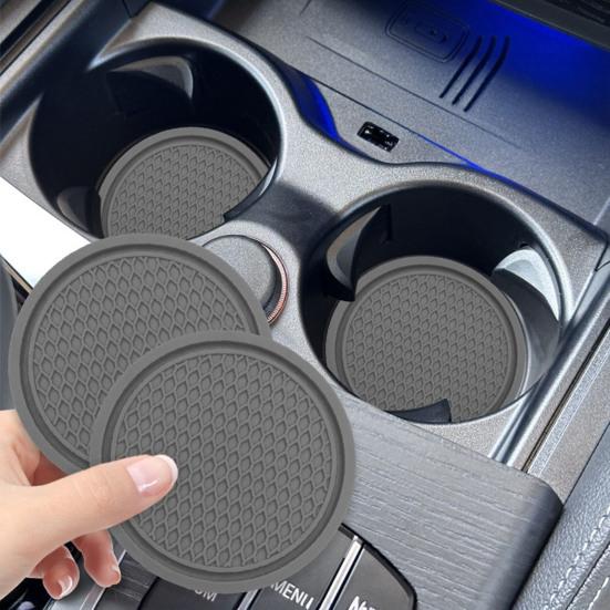 2 Stück Auto-Becherhalter PVC Anti-Rutsch Wabenmuster Auto-Innenraum-Organizer Flaschen Handys Schlüssel Bequemes Fahren Autozubehör