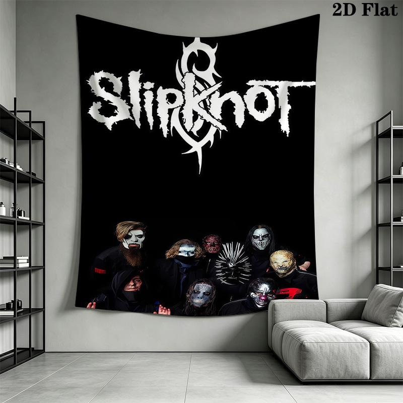 Slipknot Wall Tapestry Bold Room Tapestry Background Cloth Fashion Print Atmospheric Background Cloth Wall Covering Decoration Home Decor