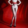 Women Sexy Tight Stockings Lace High Waisted Open Crotch Transparent Pantyhose Oil Shiny Glossy Sockings Exotic Lingerie