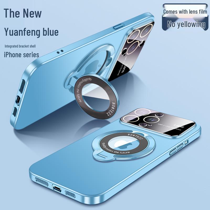 

Magnetic Bracket Phone Case for iPhone 17 with Full Package Lens Film and Hard PC Case for Apple 15 & 13 iPhone 15 Pro Max