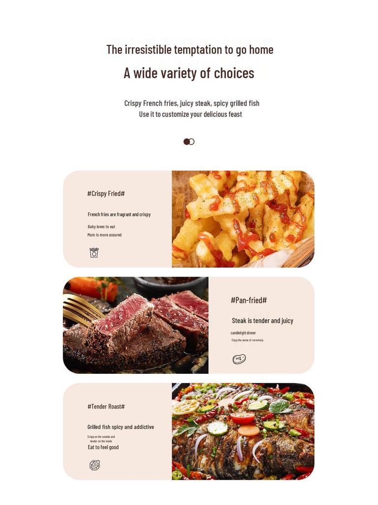 Elegancki Wielofunkcyjny Beztłuszczowy Elektryczny Frytkownica Powietrzna z Diamentowym Wzorem
