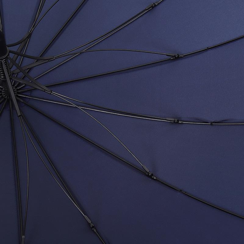 Luxurious Solid Wood Long Handle Umbrella - Men's Reinforced Extra Large Retro Wind & Storm-Proof Dual-Use Umbrella