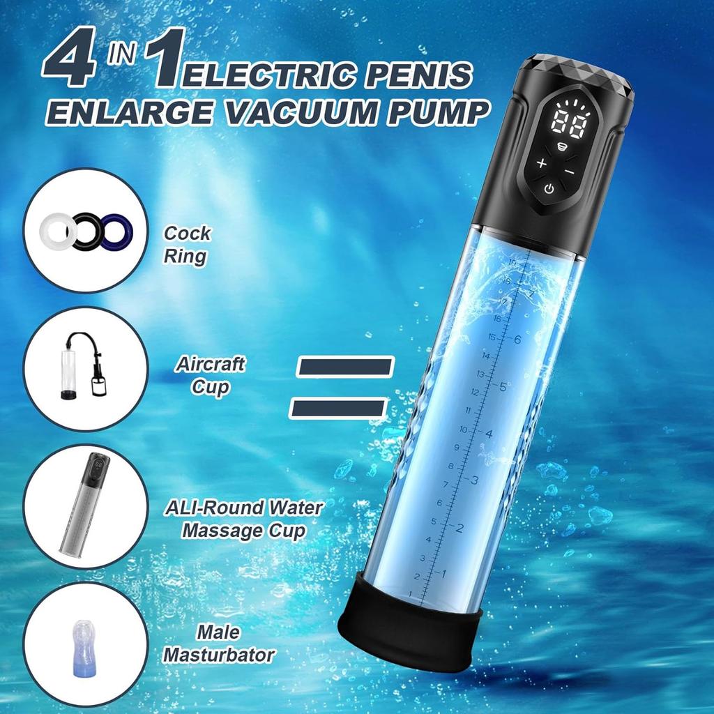 Electric Penis Pump 5 Suction Pressure Modes Automatic Masturbator Mini Pocket Pussy Male Sex Toys