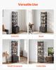 Media Storage Cabinet, 4-Shelf DVD Shelf Organizer with Drawers, 40 X 30 X 143.5 Cm Multimedia Storage Organizer for CDs, DVDs, Books and Games, CD