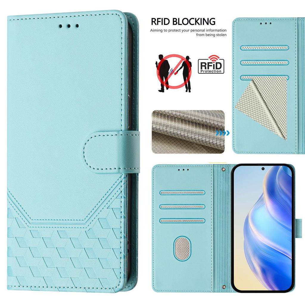 Itel City 200 Honeycomb Texture Leather Phone Case with Card Holder for S26 Ultra