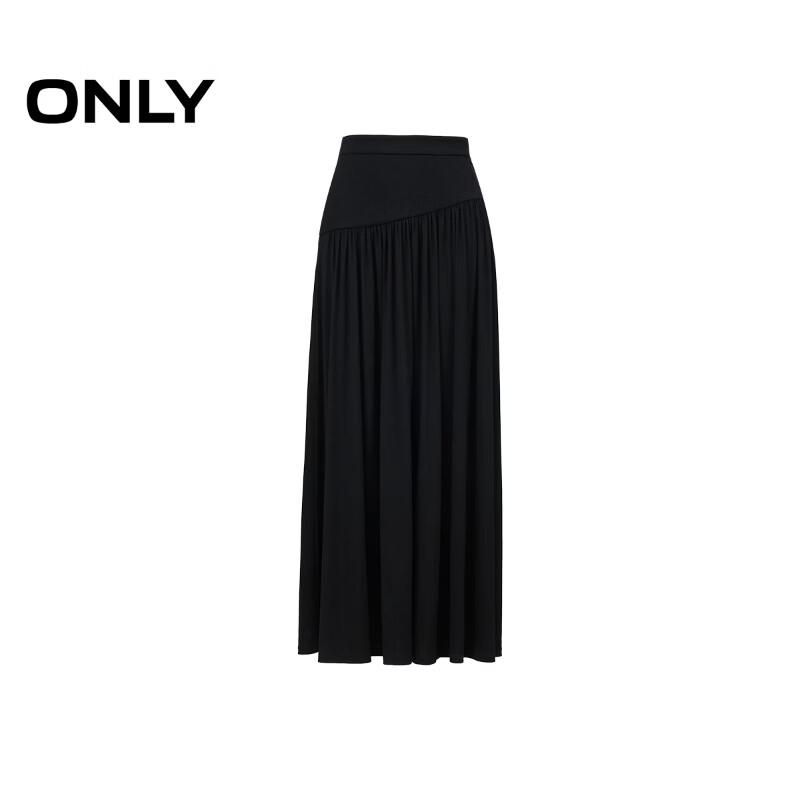ONLY 2026 Spring Asymmetric Pleated Midi Skirt