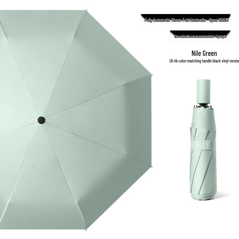 24-Bone Automatic Folding Umbrella: Stylish, Dual-Use Parasol with Sunscreen Protection for Men and Women
