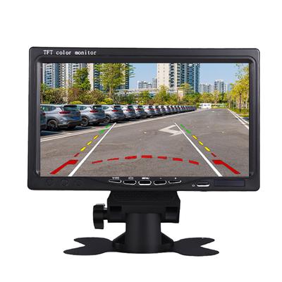 Evrensel 7 inç HD ekranlı Araç Monitörü Güvenlik Monitörü Park yardımı Geri görüş kamerası isteğe bağlı