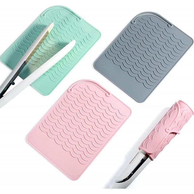 1PC Explosive Curling Iron Pad Hair Straightener Hair Perm Heat Insulation Pad Hair Perm Anti-Slip Mat