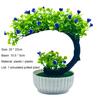 Falsk Bonsai Romantisk Ingen vanning Plast Vakker kunstig blomst Bonsai med Pot Garden Supplies