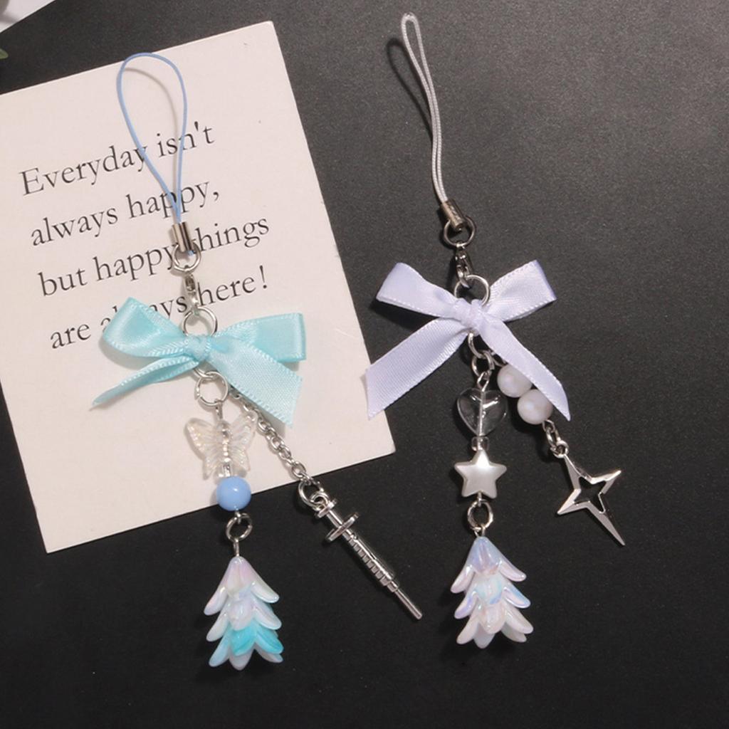 Unique Phone Charm Versatile Key Ornament Bag Pendant Delicate Bowknot Phone Pendant Fashionable Key Holder for Keys Bag