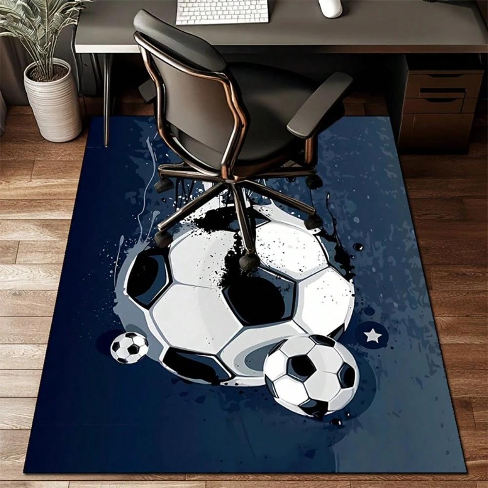 

Fire Ball Soccer Carpet Living Room Floor Mat Non Slip Bedroom Doormat Washable Home Hallway Area Decor Rug Kids Play Area Rug 50x80cm