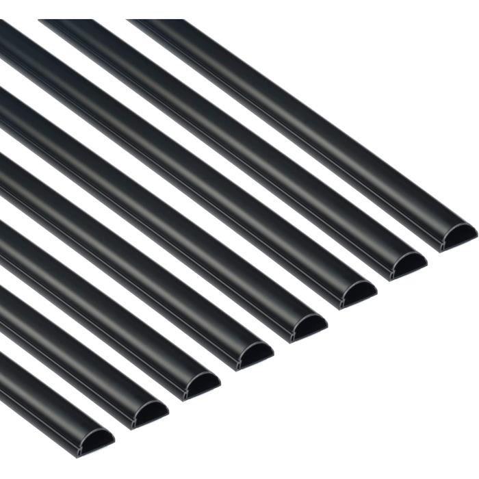 Goulotte Électrique - D-Line - Demi-Cercle - 8x 1m - Noir - PVC
