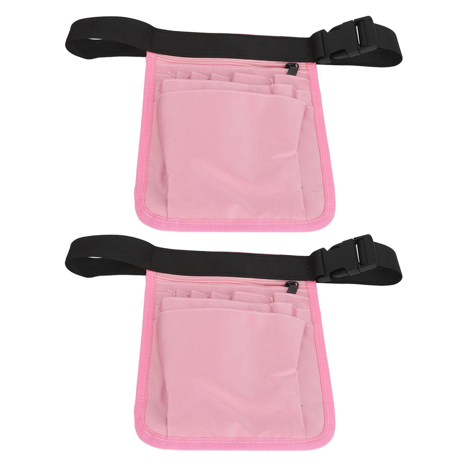 

2Pcs Nurse Utility Organizer Oxford Fabric Tear Resistant Waterproof Adjustable Nurse Fanny Pack розовый