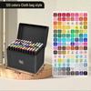 Genuine Dual-Tip Oil-Based Marker Pens - 120 Colors, Quick-Drying, Large Capacity for Elementary School Art.