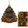 2D Acrylic Christmas Tree Ornament Hanging Decoration for Holiday Tree