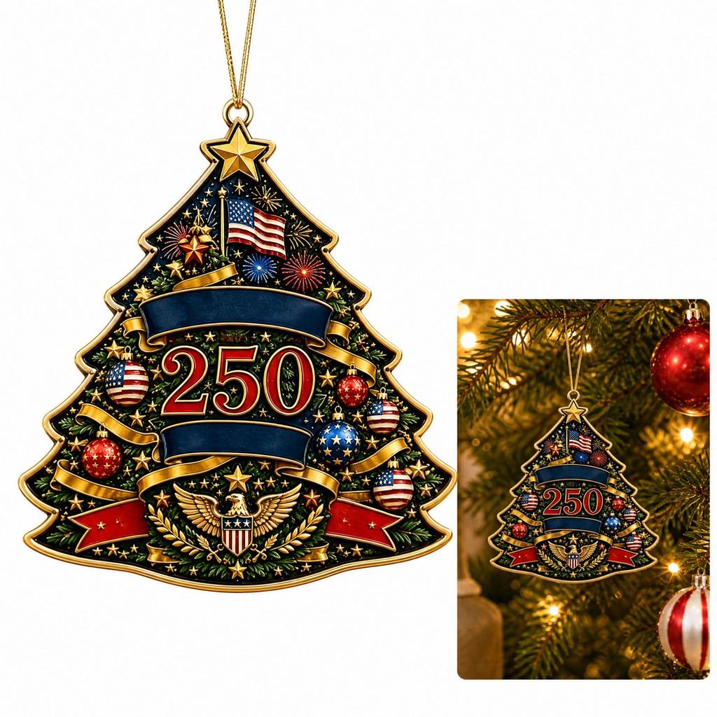 2D Acrylic Christmas Tree Ornament Hanging Decoration for Holiday Tree