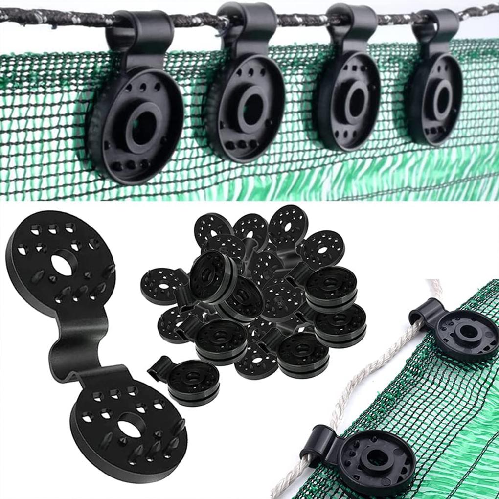 50Pcs Sunshade Net Fixing Clip Recyclable Sheeting Buckle Hook Garden Tools Fix Clamp for Home Installation Hooks