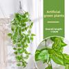 Hanging Artificial Green Plants UV Resistant Realistic Fake Leaf Vine Ivy Wedding Party Indoor Outdoor Garden Wall Hanging Faux Greenery Decoration
