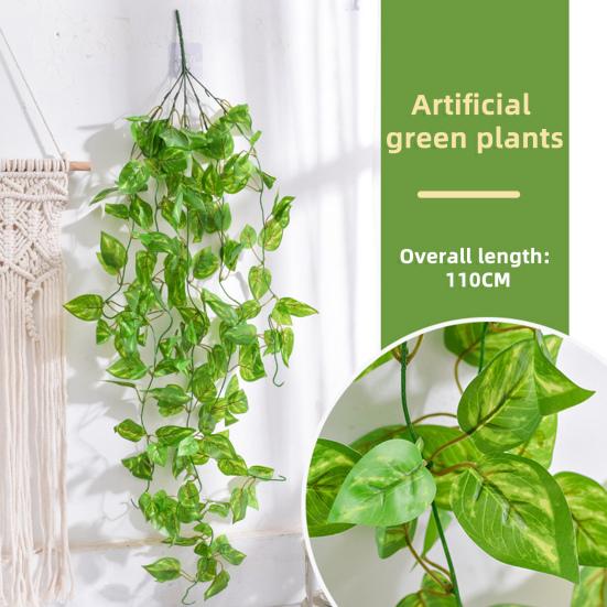 Hanging Artificial Green Plants UV Resistant Realistic Fake Leaf Vine Ivy Wedding Party Indoor Outdoor Garden Wall Hanging Faux Greenery Decoration