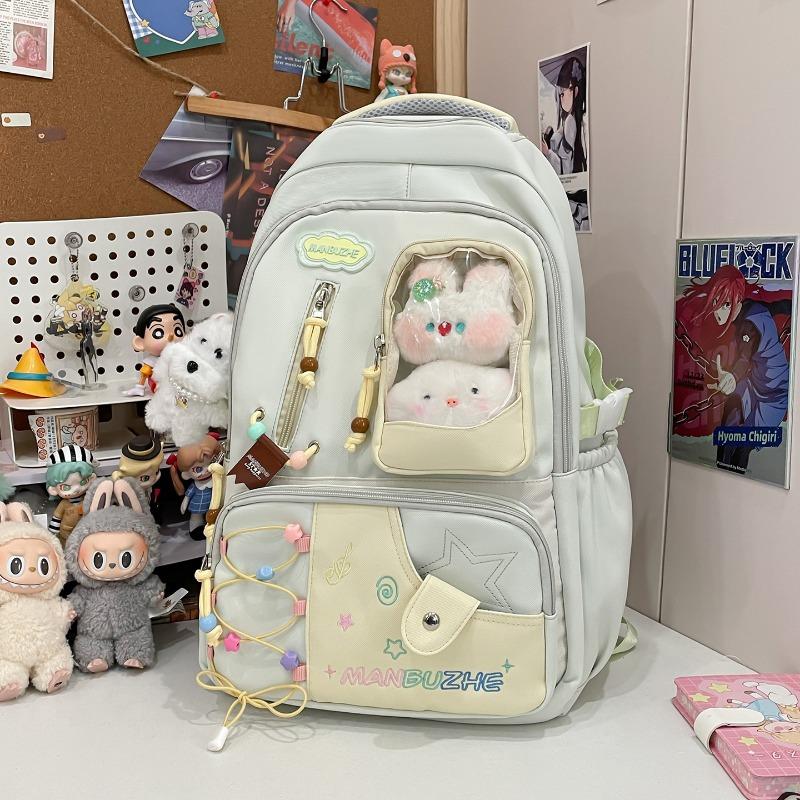 New High-value Fresh and Sweet Dopamine Transparent Bar High School Students Large-capacity Backpack