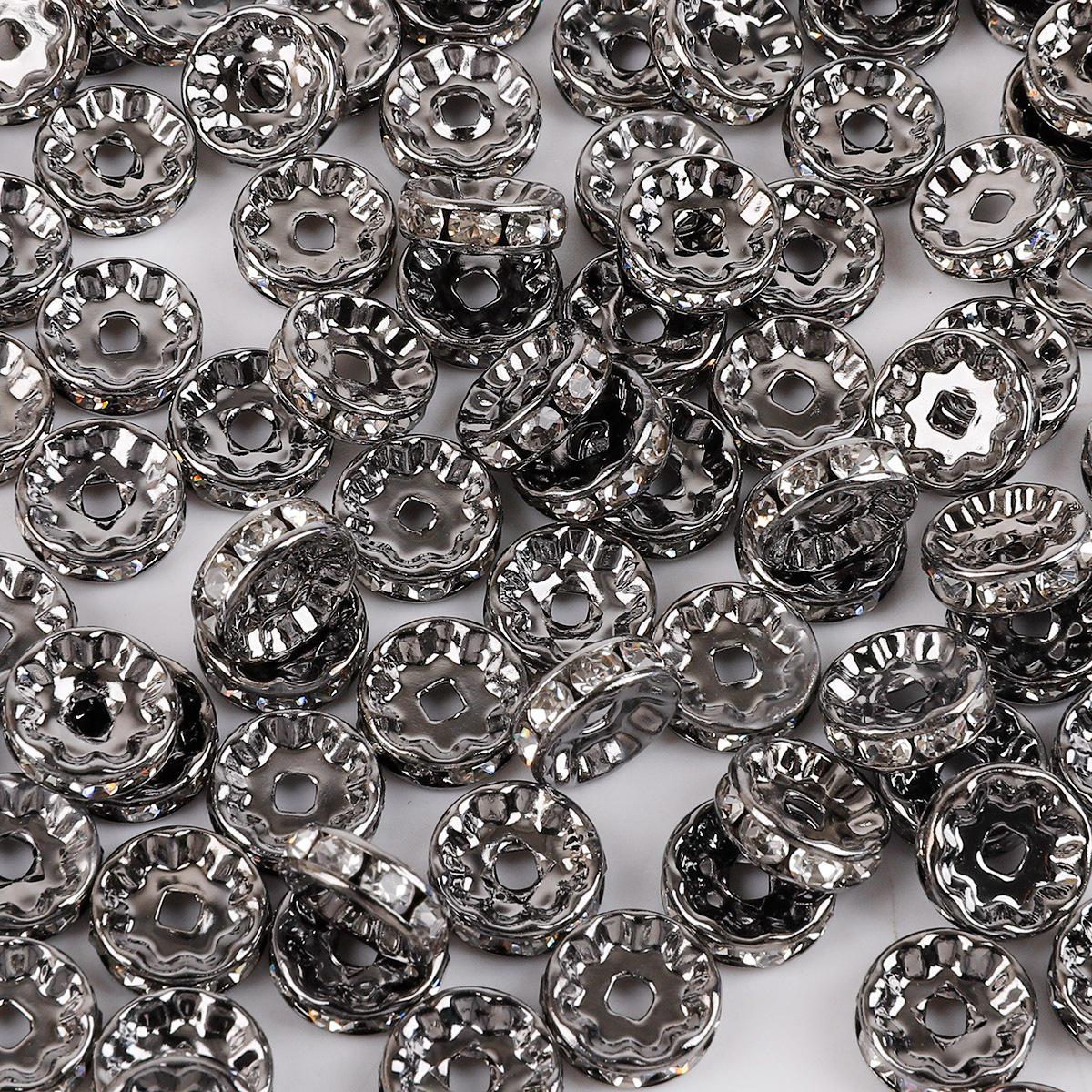 

Гальванизированные белые бриллианты, инкрустированные кольца для автомобильных колес, проставочные бусины - медные ювелирные аксессуары Diameter 6mm, Hole 2mm, Height 2mm, 50 pcs/pack