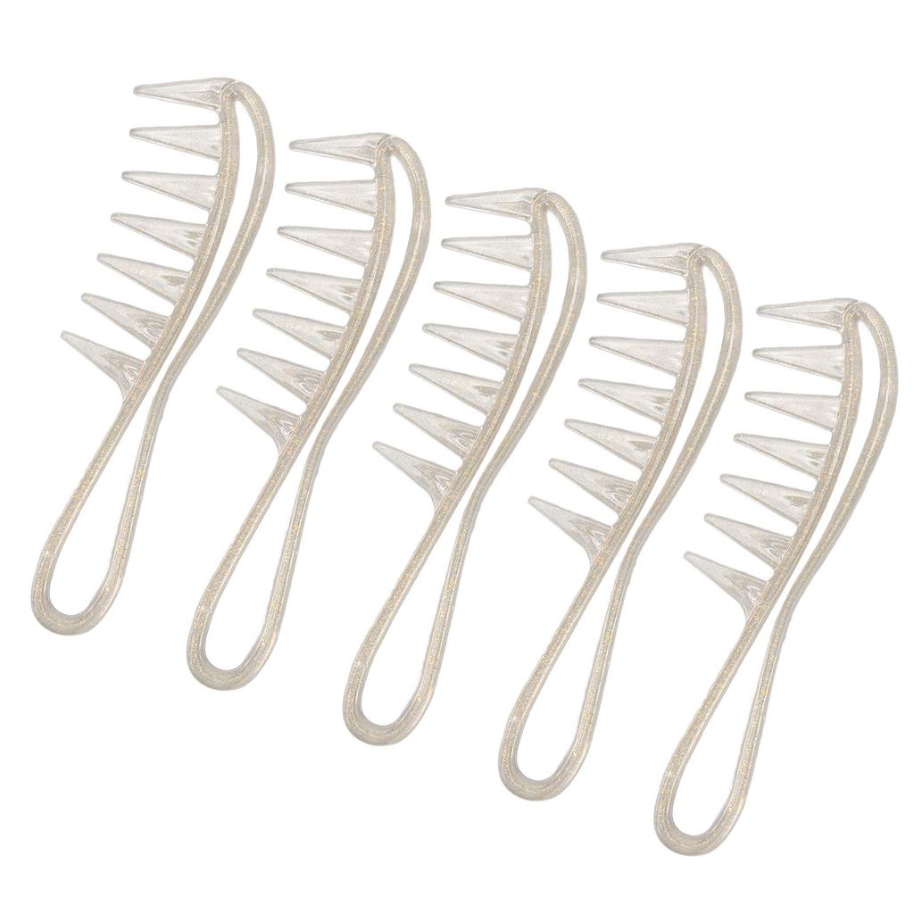 10pcs Wide Tooth Comb Ergonomic Handle Portable Plastic Detangling Comb for Men Women Hair Styling