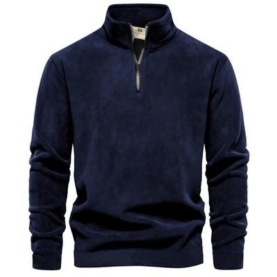 Cross2025 Europeisk Herr Casual Jacquard Huvtröja Fleece Ståkrage Cardigan