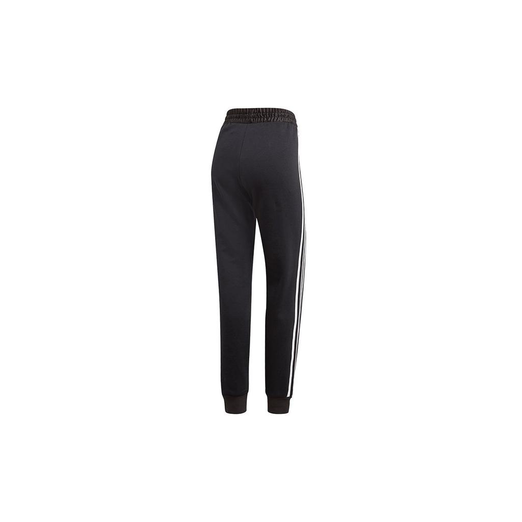 Adidas Originals Cuff Pant Retro Color Block Athletic Training Spliced Knit Pants Women Pants Black DY0876