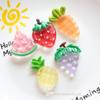Transparent Glitter Fruit Resin Shoe Charms: Strawberry & Watermelon