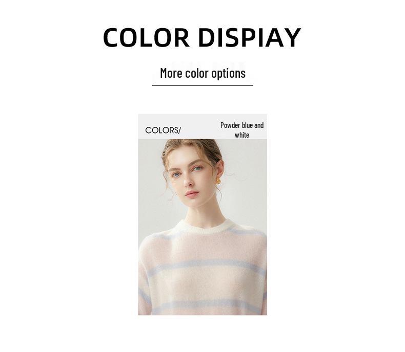 Women's Seven-Gauge Pure Cashmere Pullover - Loose Knit Sweater for Autumn and Winter