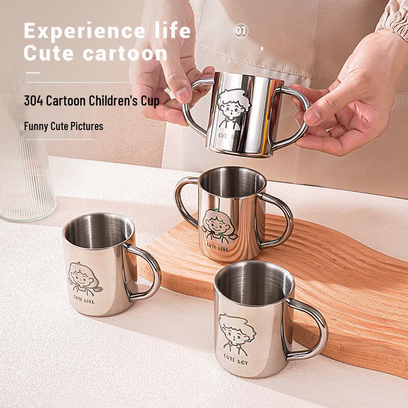 304 Stainless Steel Kids' INS Style Drink Mug
