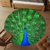 1pc peacock feathers Round Chair mat Area Rug - Non-Slip, Floor Mat for Office, Bedroom, and Indoor Decor c1118241