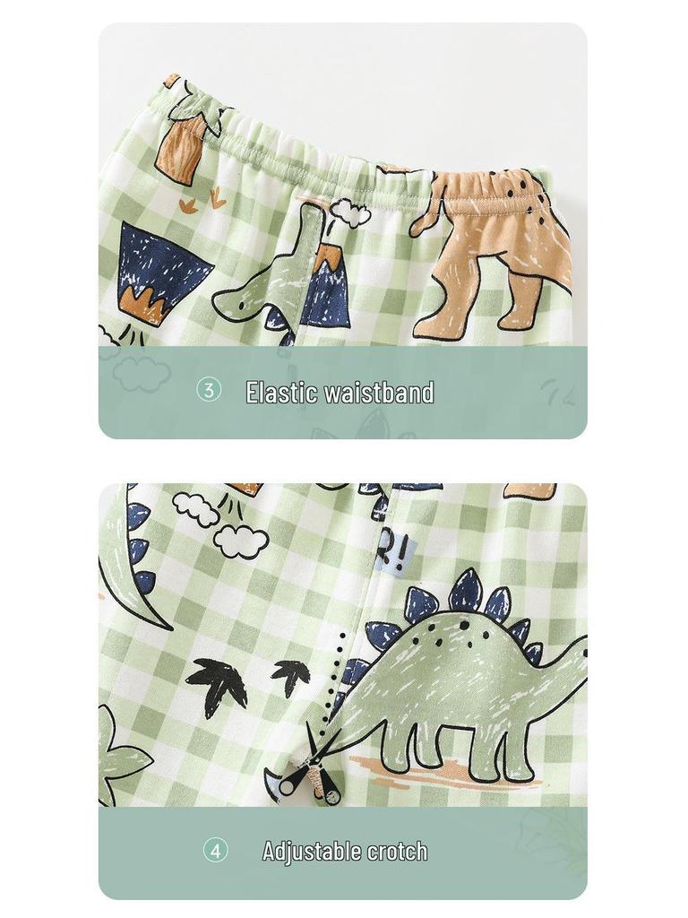 Kleinkind Baumwoll Zweiteiler: Cartoon Oberteil & Hose für Alter 0-6