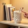 Plastic Pencil Cup for Desk Spiral Pen Holder, 3D Printed Twisted Makeup Brush Organizer Cup, Sturdy Holder School Decorative Storage Container Office