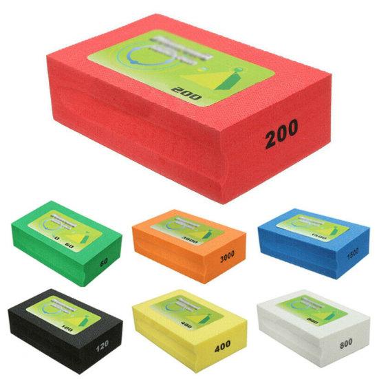 60-3000 Grit Diamond Hand Polishing Pad Block Granite Marble Glass Grinding