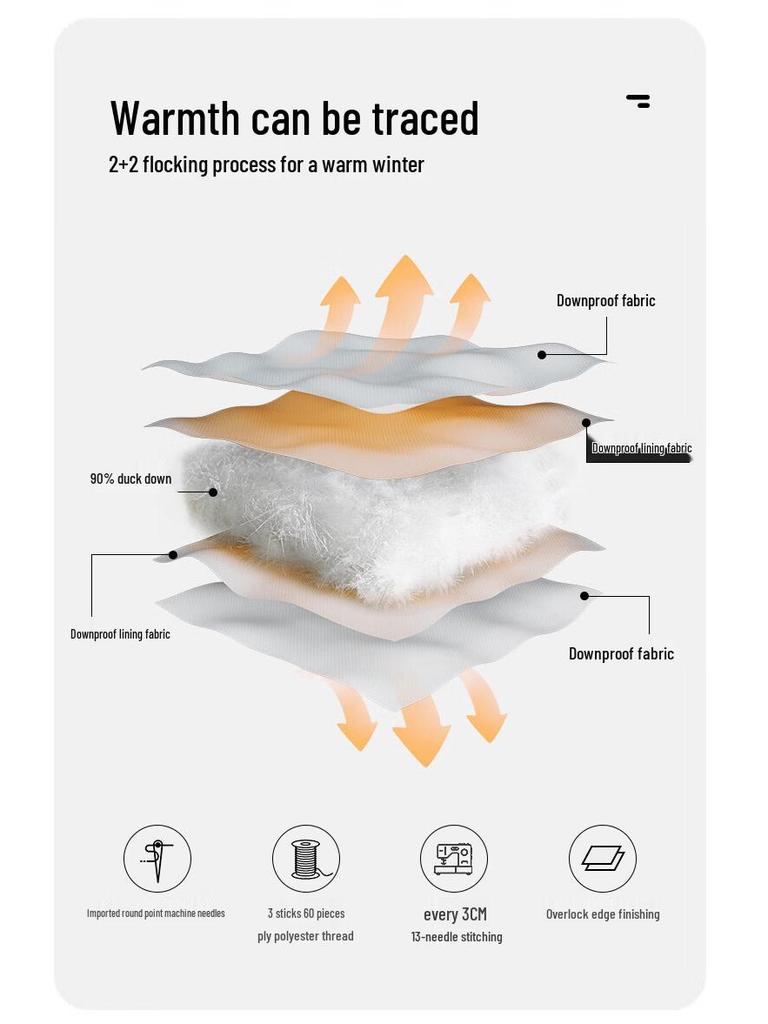 Xuezhongfei Women's Hooded Mid-length Down Jacket