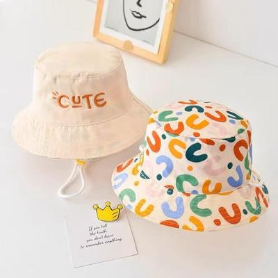Children's Double-Sided Bucket Hat - Cute, Versatile Sun Hat for Boys & Girls, Perfect for Summer, Spring, and Autumn.