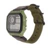 Digital Sport Watch Canvas Strap Luminous Waterproof Retro Sport Watch for Outdoor Sports