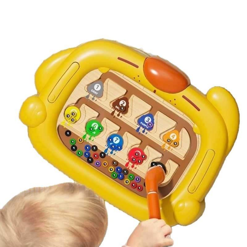 Children'S Puppy Drawing Board Magnetic Digital Walking Ball Maze Early Education Puzzle Writing Board 2-In-1 Toy Game Console