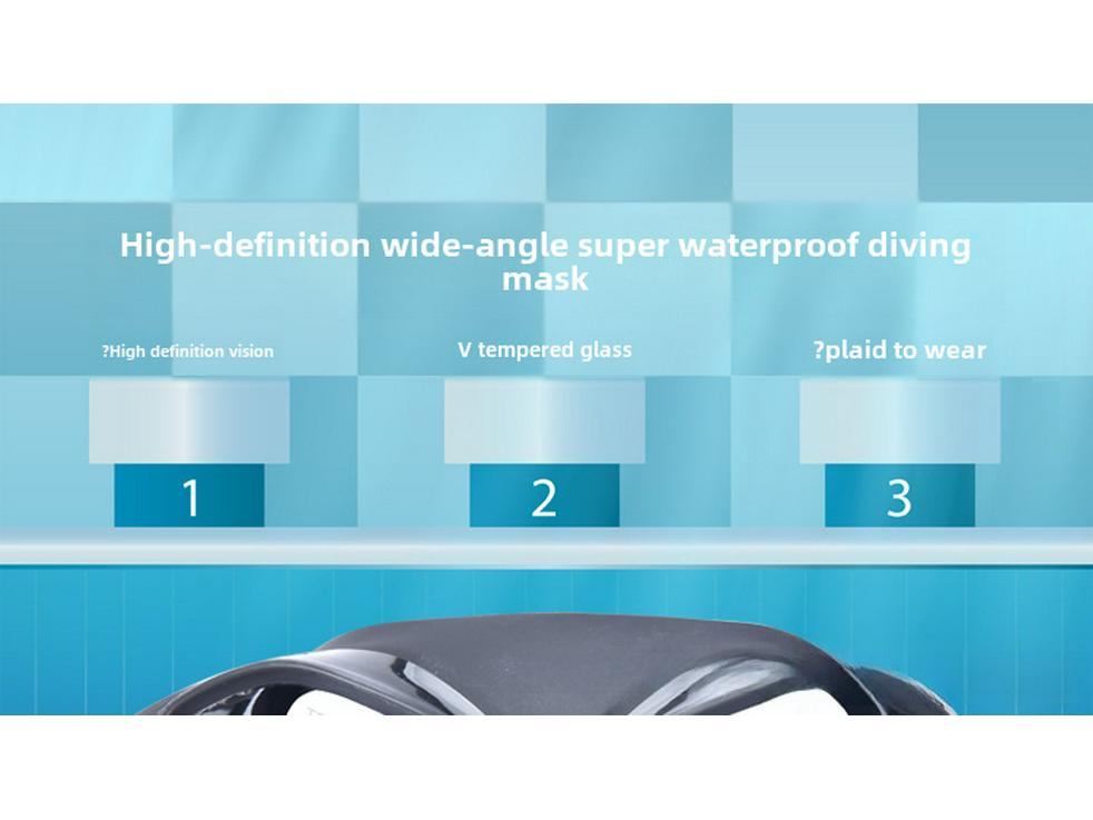 Adult Snorkeling & Diving Mask Set: HD Anti-Fog Tempered Glass Goggles