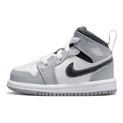 Air 1 Mid TD Light Smoke Grey Baby Sneakers Anthracite White 640735-078