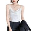 2025 Sexy White Sleeveless Camisole Vest for Women: Elegant Summer Inner and Outerwear