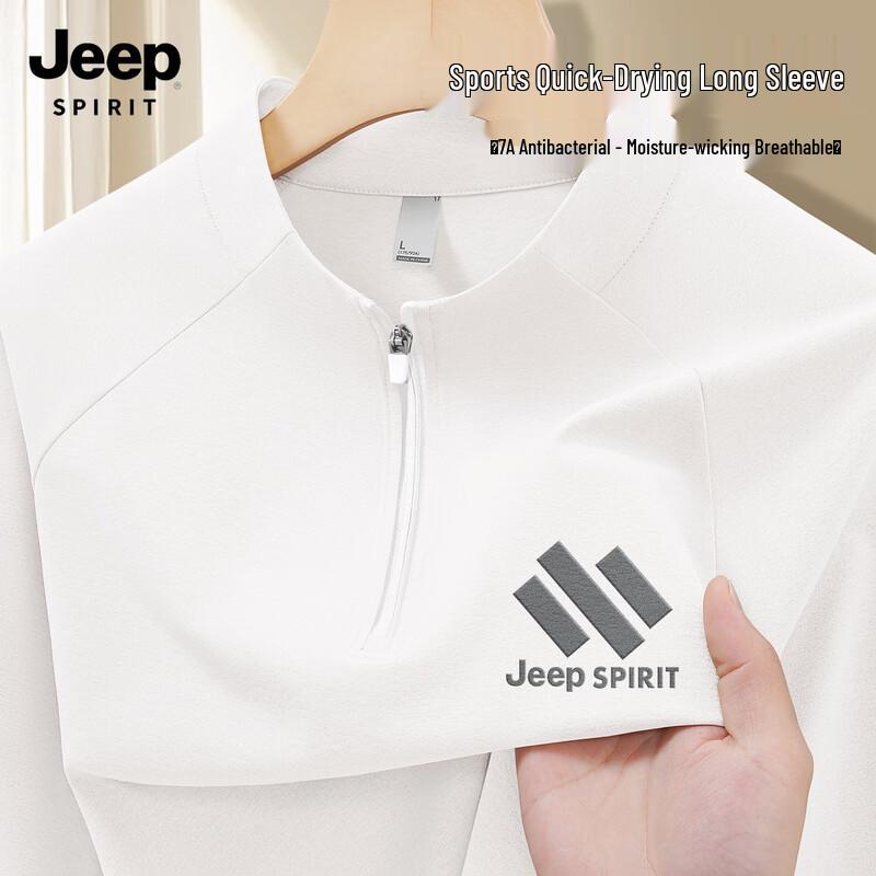 JEEP SPIRIT Men s Long Sleeve Quick-Dry T-Shirt 2XL