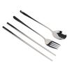 Bærbart bestikk med oppbevaringsboks 304 rustfritt stål skje gaffel spisepinner gjenbrukbart bestikksett fo