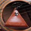Trangle Guitar Ukulele Picks Plektrum Fickskydd Fodral Stroage Mjuk väska Nyckelring Form Gitarr