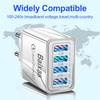4-Port USB Mobile Charger (US/EU Standard), 3A Tablet Travel Charging Head
