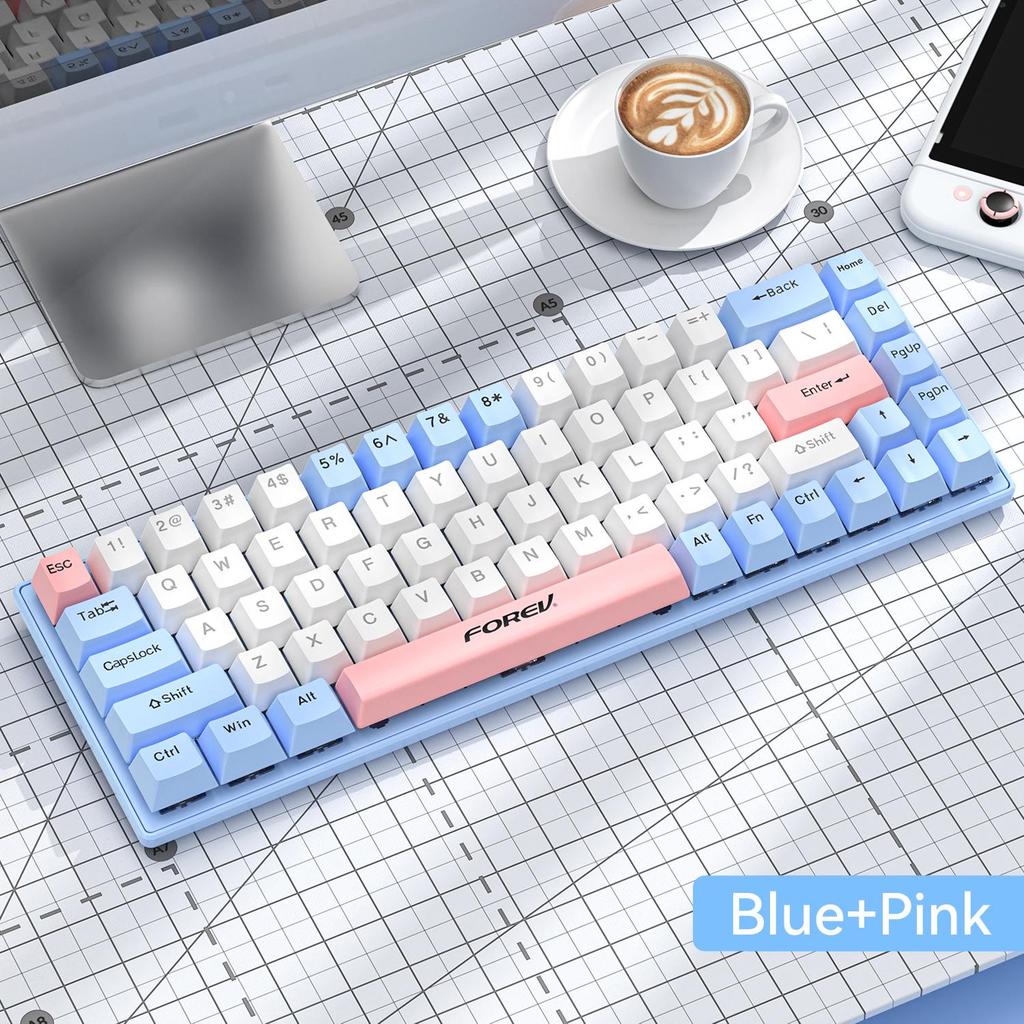 RGB Russian Co-branded Custom Three-Mode Wired Gaming Mechanical Keyboard